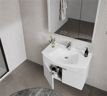 Orka Purus 80 cm ,Parlak Beyaz, Banyo Dolabı Takımı (Dolaplı Ayna), 5008344
