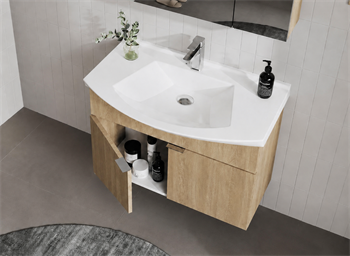 Orka Purus 80 cm ,Budva, Banyo Dolabı Takımı (Asma,Düz Ayna), 5008324