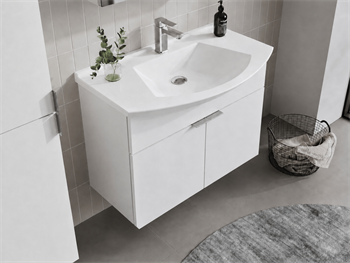 Orka Purus 80 cm ,Parlak Beyaz, Banyo Dolabı Takımı (Asma,Düz Ayna), 5008326