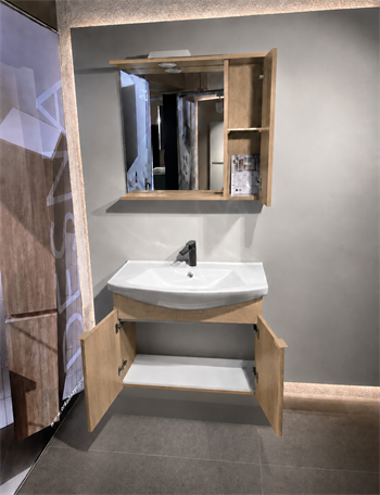 Orka Purus 80 cm ,Budva, Banyo Dolabı Takımı (Asma,Spotlu Ayna), 5007993
