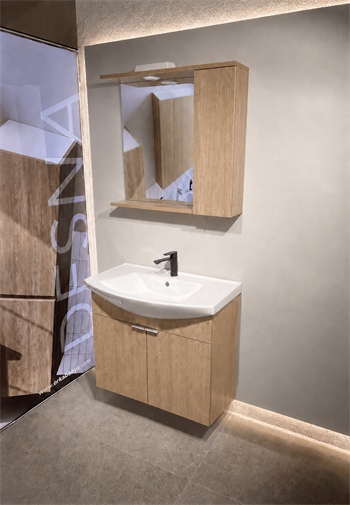 Orka Purus 80 cm ,Budva, Banyo Dolabı Takımı (Asma,Spotlu Ayna), 5007993