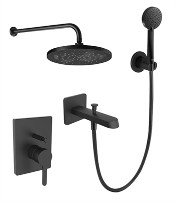 Roca Banyo Seti, Carelia, 5Li, Ankastre, Mat Siyah, A5D358ANBK