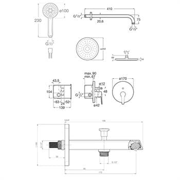 Roca Banyo Seti, Estreia Pack Eco, 5Li, Ankastre, Gaga, A5D257EC0K
