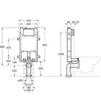 Roca Basic Wc One Gömme Rezervuar (Ayaklı) A890070121