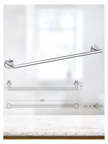 Roca Compas 5 Parçalı Aksesuar Seti : Havluluk, Askı, Halka Havluluk, Sabunluk Ve Kapaklı Tuvalet Kağıtlığı A817560001