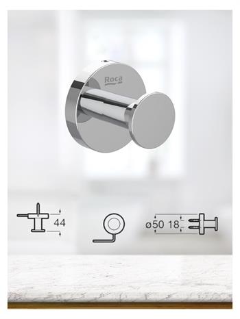 Roca Compas 5 Parçalı Aksesuar Seti : Havluluk, Askı, Halka Havluluk, Sabunluk Ve Kapaklı Tuvalet Kağıtlığı A817560001