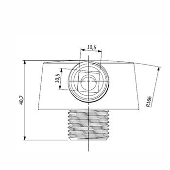 Roca Duş Çıkış Dirseği, Aqua Classic, Krom, 1/2