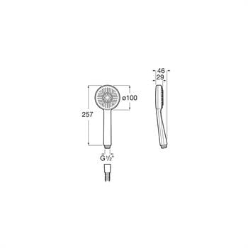Roca El Duşu, Stella, 100/3F, Mat Siyah, A5B1B03NB0
