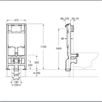 Roca Gömme Rezervuar, Duplo Wc One, Alçıpan, A890070020