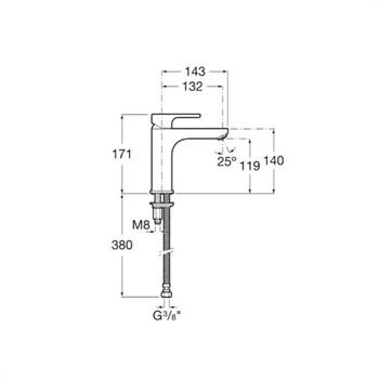 Roca L20 Mezzo Lavabo Bataryası Krom A5A3B09C00