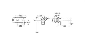 Roca Lavabo Bataryası, L20 Ankastre, Krom, A5A3L09C00