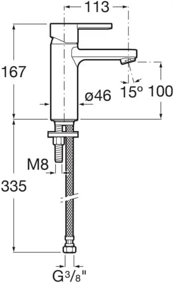 Roca Lavabo Bataryası, Naia, Krom, Cold Start, A5A3296C00