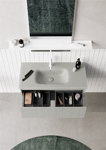 Orka Salina 100 cm Mat Kaşmir Banyo Dolabı Alt Modül ve Lavabo, 5007411