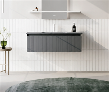 Orka Salina 120 cm Mat Antrasit Banyo Dolabı Alt Modül ve Lavabo, 5007415