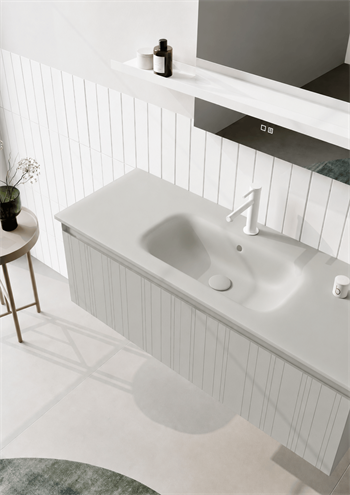 Orka Salina 120 cm Mat Kaşmir Banyo Dolabı Alt Modül ve Lavabo, 5007414