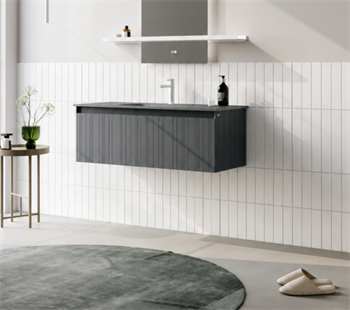 Orka Salina 120 cm Mat Antrasit Banyo Dolabı Alt Modül ve Lavabo, 5007415