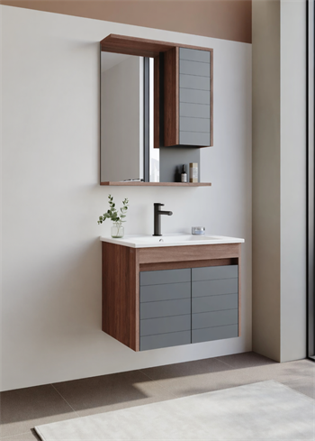 Orka Serra 65 cm Navaro/Antrasit Banyo Dolabı Takımı, 5007560