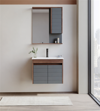 Orka Serra 65 cm Navaro/Antrasit Banyo Dolabı Takımı, 5007560