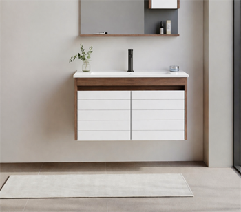 Orka Serra 85 cm Navaro/Beyaz Banyo Dolabı Alt Modül ve Lavabo, 5007552