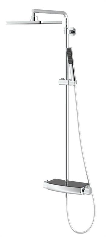 Teska Duş Kolonu, Mira, Termostatik, İki Yönlü, Siyah Camlı, DK2921C