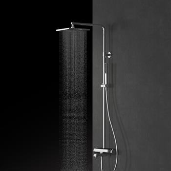 Teska Duş Kolonu, Mira, Termostatik, Üç Yönlü, Beyaz Camlı, DK3601C