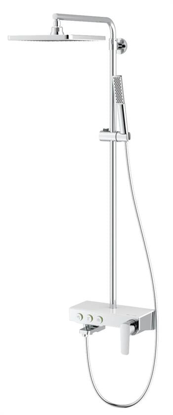 Teska Duş Kolonu, Niagara, Üç Yönlü, Beyaz Camlı, Krom, NG3501C