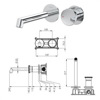Teska Lavabo Bataryası, Arte Ankastre, Rose Gold, E5509