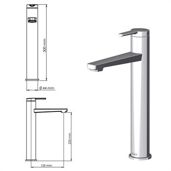 Teska Lavabo Bataryası, Liva Leo L, Krom, E5426