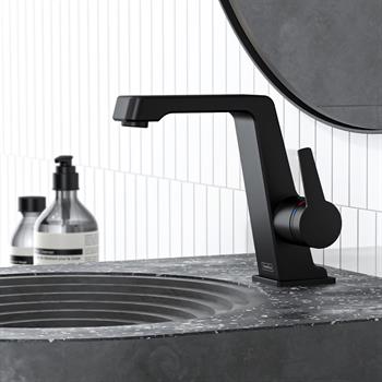 Teska Lavabo Bataryası, Thetis,  Full Siyah, E5208