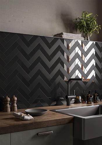 Vitra 5X20 Karo Miniworx Ral 0001500 Siyah Balıksırtı Parlak K54187180001VTE0