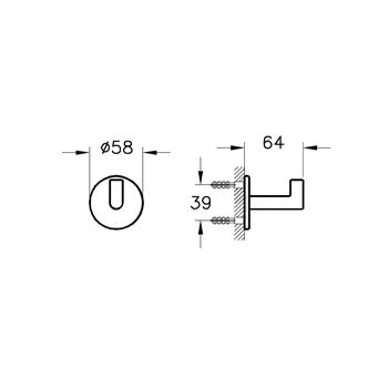 Vitra Askı, Origin, Tekli, Fırçalı Nikel, A4488434