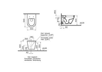 VitrA Asma Klozet, Integra, 7060L003-0090  (sadece istanbul teslimat için uygundur )