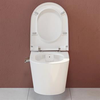 VitrA Asma Klozet Nest Rim-Ex Kanalsız, Entegre Termostatik Ara Musluklu, 5176B003-7211