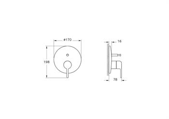 Vitra Banyo Bataryası, Origin Classic, Ankastre (Sıva Üstü Grubu) Fırçalı Altın, A4289525