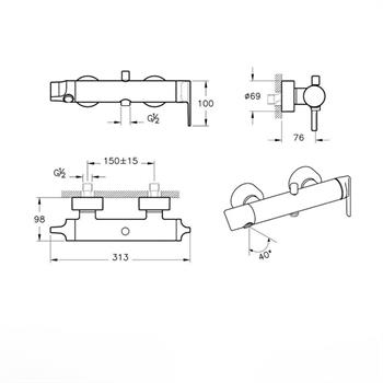 Vitra Banyo Bataryası, Suit, Soft Bakır A4281829