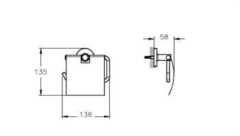 Vitra Base 100 Kapaklı Tuvalet Kağıtlığı, A44117