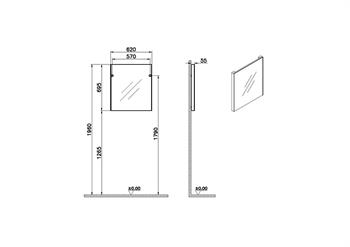 Vitra Basis Düz Ayna, 60 cm 66905 