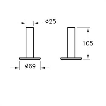 Vitra Diş Fırçalığı, Origin, Tekli, Yerden, A44896