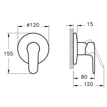 Vitra Duş Bataryası, Root Round, Ankastre, Soft Altın, A4272874