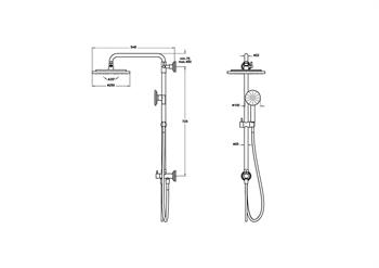 Vitra Duş Kolonu, Origin Classic, Fırçalı Altın, A4579325