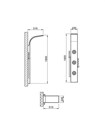 Vitra Duş Sistemi, Take, Masajlı, Krom, A45808