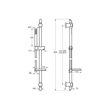 Vitra Duş Takımı, Origin 1F, Sürgülü, A45544