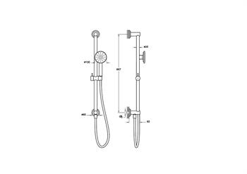 Vitra Duş Takımı, Origin Classic, Sürgülü, Fırçalı Altın, A4579625