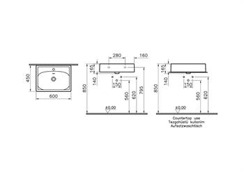 Vitra Equal Lavabo, 60 cm, 7241B403-0001