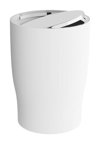 Vitra Eternity Kapaklı Çöp Kovası, 3 Litre, Krom-Beyaz A4430057
