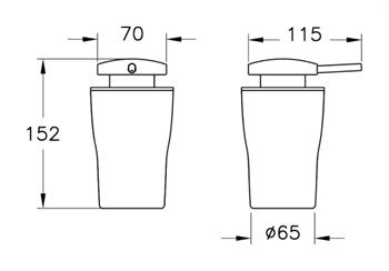 Vitra Eternity Sıvı Sabunluk, Beyaz-Krom A4432057