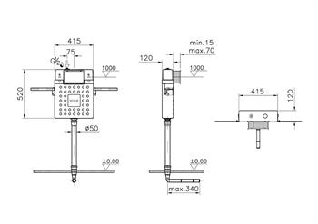 Vitra Gömme Rezervuar, Çift Kademeli, Hela Taşları İçin Set, 3/6 Litre 762-1700-01