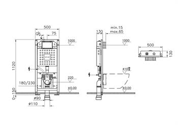 Vitra Gömme Rezervuar Duvar Önü Alçıpan Uygulamalı Set, 12 Cm, 2,5/4 Litre 762-5801-02
