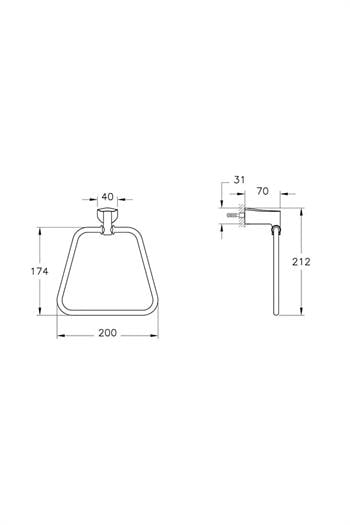 Vitra Havluluk, Base 800, Halka, A44084