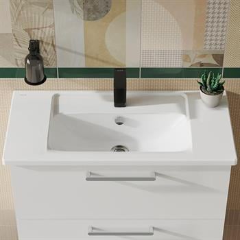 Vitra İntegra Dar Etajerli Lavabo, 80x38 cm, 7036B003-0001   (sadece istanbul teslimat için uygundur )